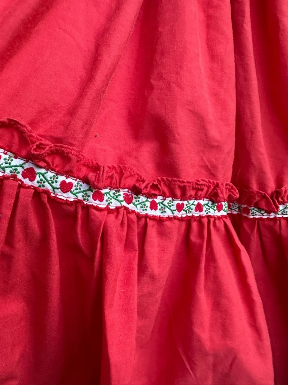 Vintage Western Red Petticoat Slip FULL CIRCLE 26” Waist Cotton - Picture 3 of 4
